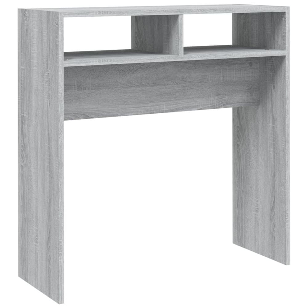 Vidaxl Konzolový stolík sivý dub sonoma 78x30x80 cm spracované drevo